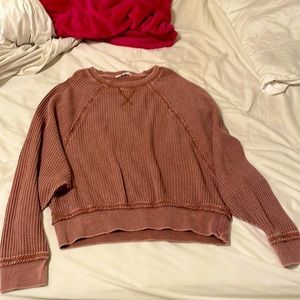 blush red casual fall sweater